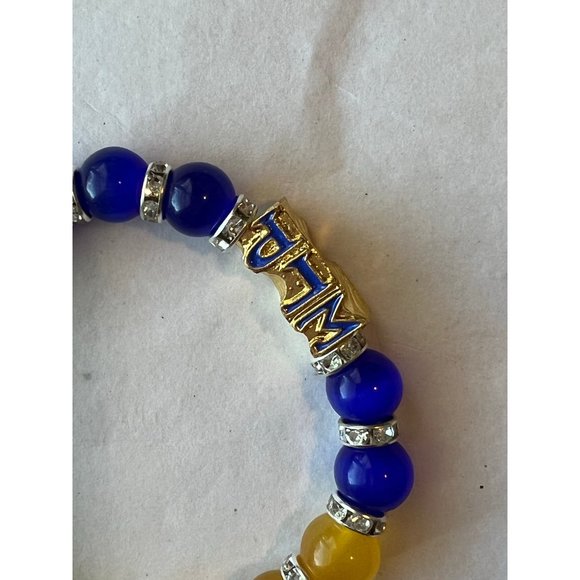 Sigma Gamma Rho Bling Natural Agate Soror Charm Bracelet - Picture 3 of 11